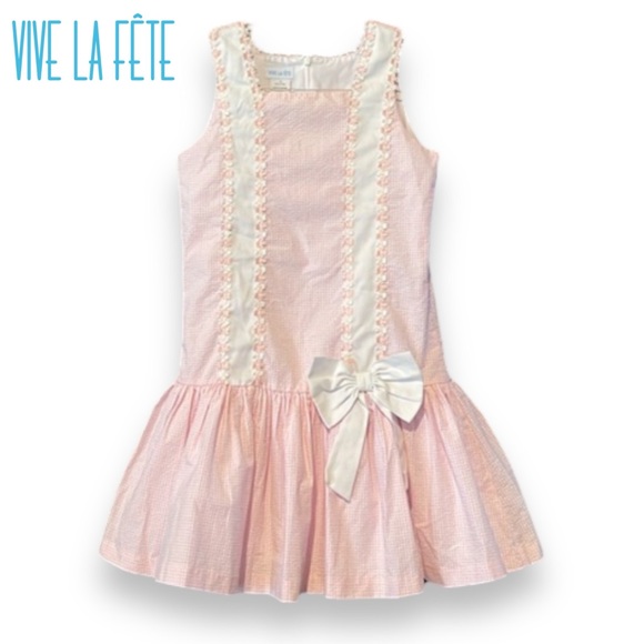Vive La Fete Pink Gingham Ruffle Dress
